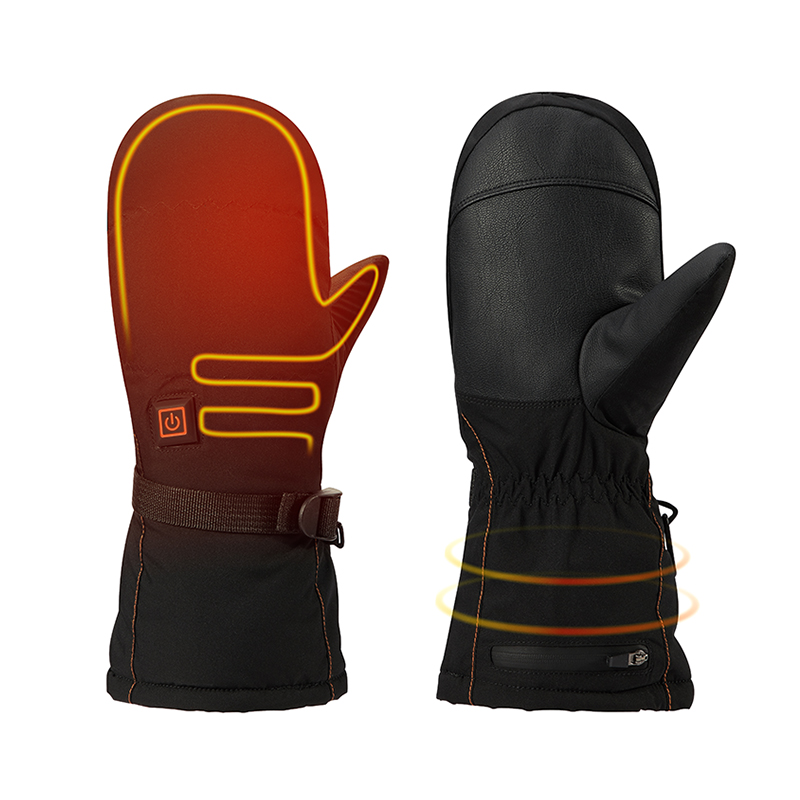 2200mAh χειμωνιάτικα ηλεκτρικά δερμάτινα γάντια, αδιάβροχα γάντια θέρμανσης για ψάρεμα