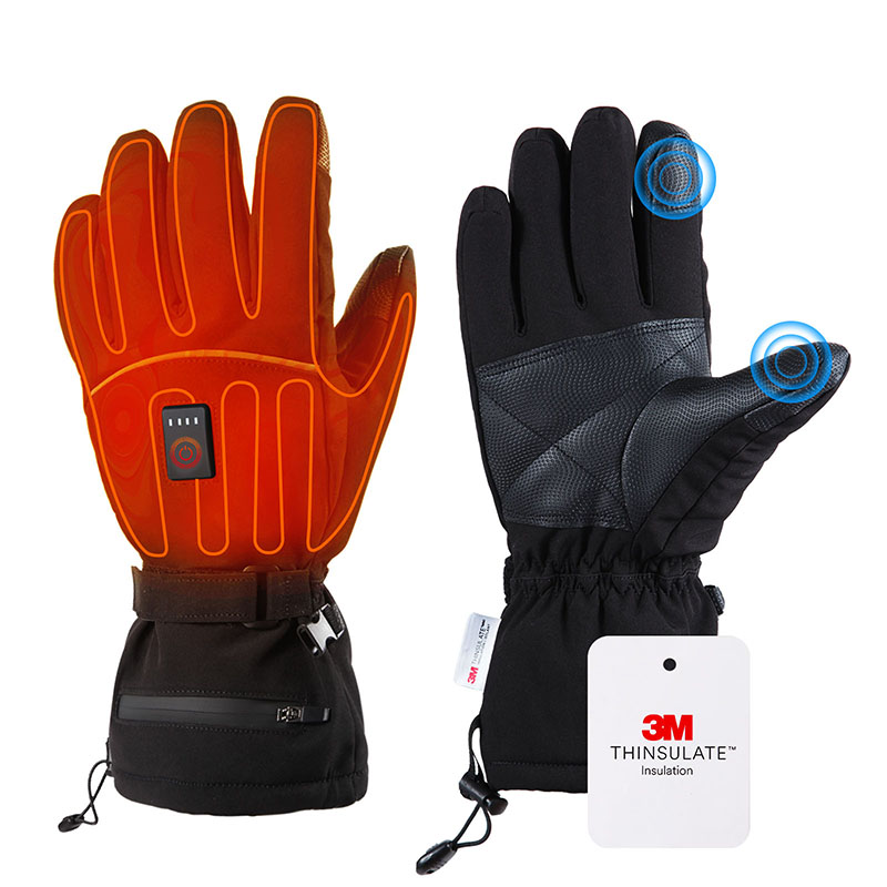 Θερμαινόμενα γάντια σκι για γυναίκες άνδρες αδιάβροχο γάντια θέρμανσης αφής
